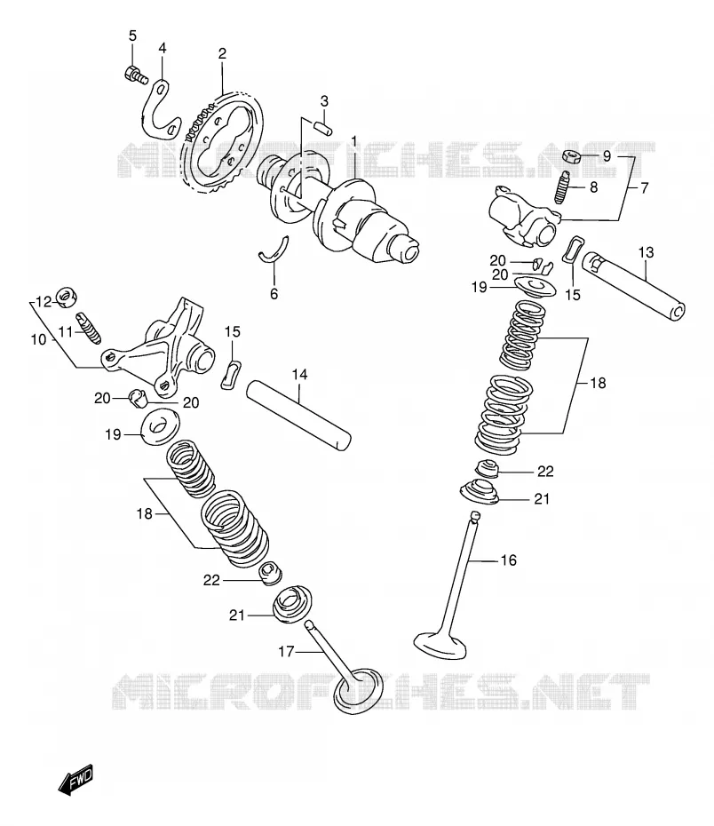 NOKKENAS - VALVES Suzuki MOTO 650 DR 2004  DR650SEK4(E4)