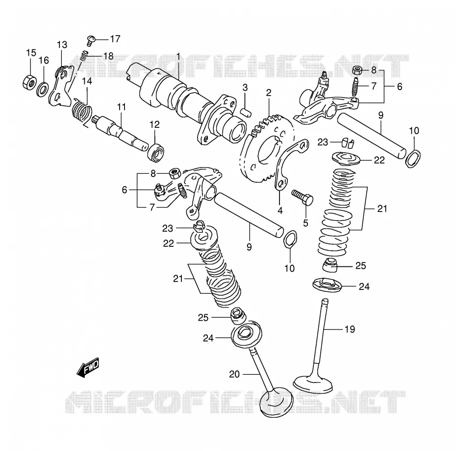 NOKKENAS - VALVES Suzuki MOTO 800 DR 1992  DR800SUN(E4)