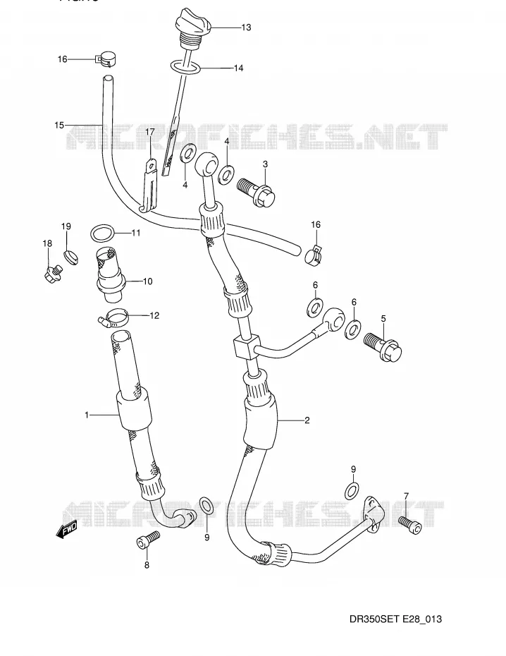 OLIE SLANG Suzuki MOTO 350 DR 1993  DR350SP(E28)