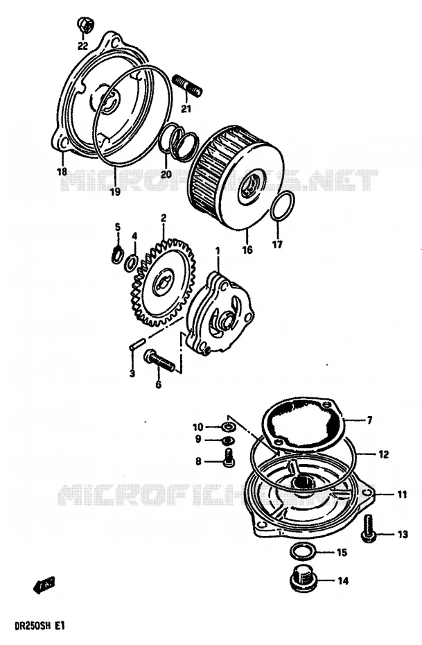 OLIEPOMP Suzuki MOTO 250 DR 1987  DR250SH(E/F/G/H)