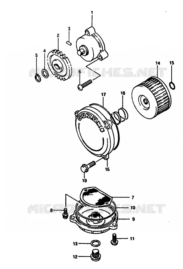 OLIEPOMP Suzuki MOTO 650 DR 1991  DR650RSUM(L/M)