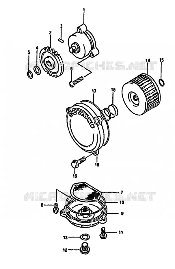 OLIEPOMP Suzuki MOTO 650 DR 1993  DR650RP(N/P/R)