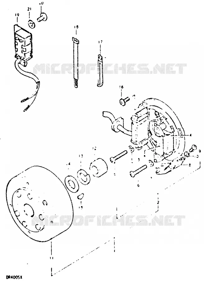 ONTSTEKING (E26, E39) Suzuki MOTO 400 DR 1981  DR400SX(T/X)