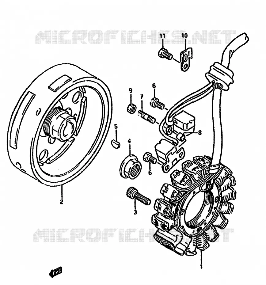 ONTSTEKING (MODELE P/R) Suzuki MOTO 350 DR 1991  DR350SM(L/M/N/P/R)