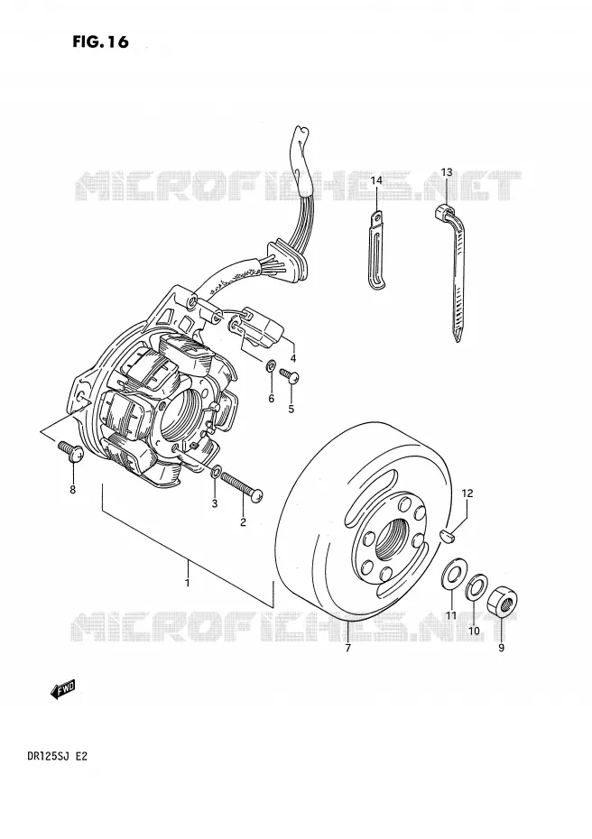 ONTSTEKING Suzuki MOTO 125 DR 1985  DR125SF(E2)