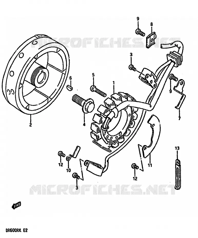 ONTSTEKING Suzuki MOTO 600 DR 1986  DR600RG(E2)