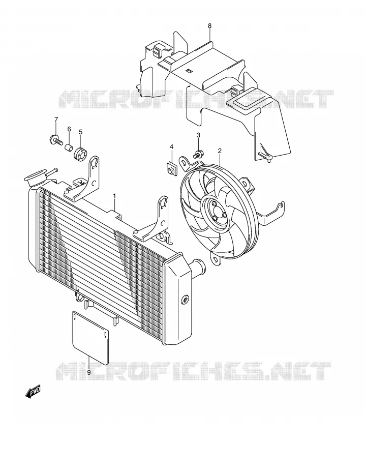 RADIATOR Suzuki MOTO 650 V-STROM 2004  DL650K4(E2)