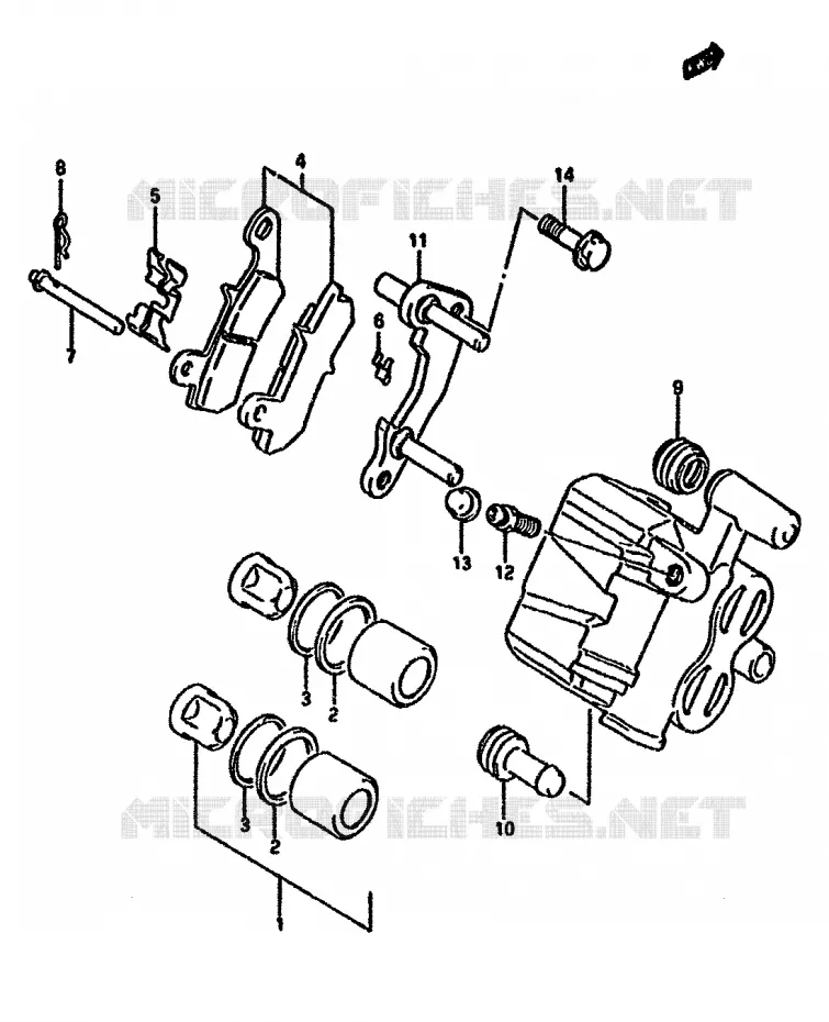 REAR CALIPER Suzuki MOTO 650 DR 1994  DR650RR(N/P/R)
