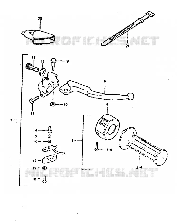 RIGHT SWITCH - HANDGREEP Suzuki MOTO 400 DR 1981  DR400SX(T/X)