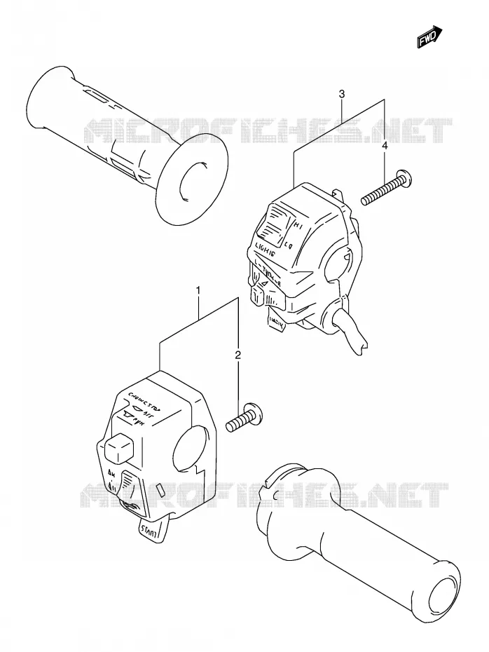 SCHAKELAARS (MODELE M/N/P/R/S) Suzuki MOTO 800 DR 1996  DR800SUT