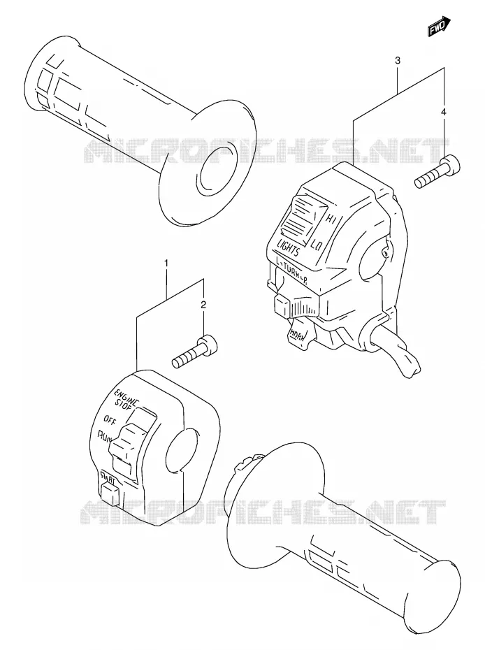 SCHAKELAARS (MODELE R/S) Suzuki MOTO 350 DR 1999  DR350SEX(E2)