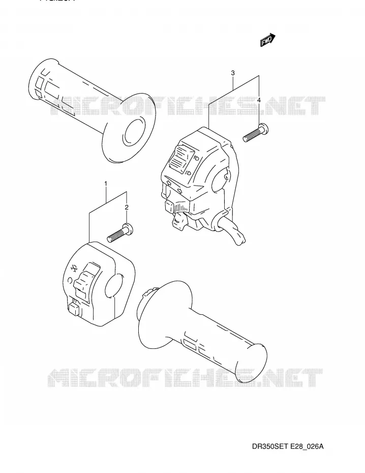 SCHAKELAARS (MODELE T) Suzuki MOTO 350 DR 1992  DR350SN(E28)