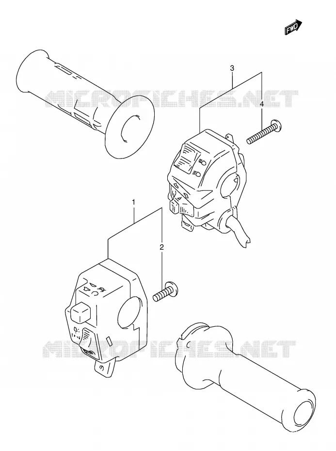 SCHAKELAARS (MODELE T) Suzuki MOTO 800 DR 1994  DR800SR(E4)