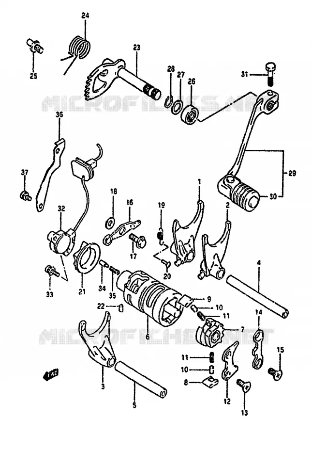 SCHAKELEN ASSY Suzuki MOTO 650 DR 1993  DR650RP(N/P/R)