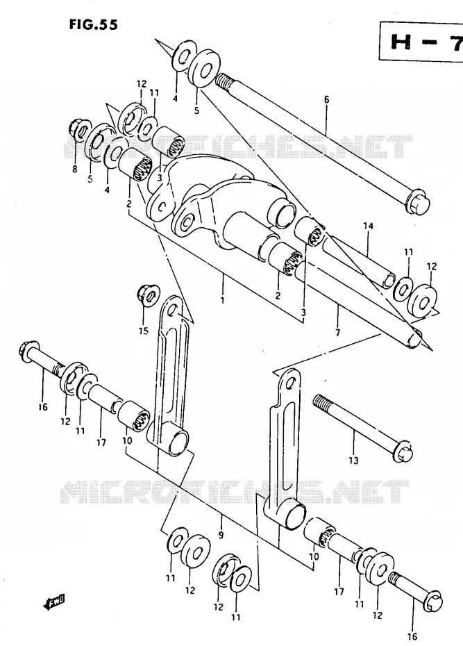 SCHOKBREKER AANEENSCHAKELING Suzuki MOTO 500 DR 1988  DR500SJ(G/H/J)