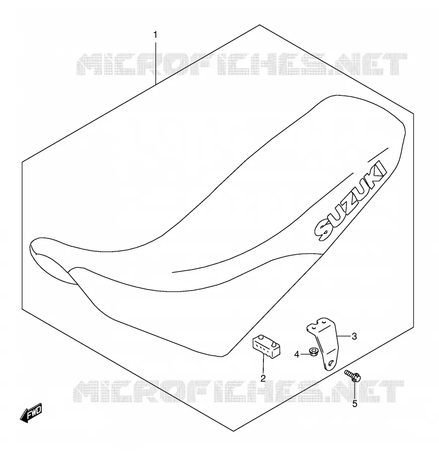 SEAT (MODELE K1) Suzuki MOTO 650 DR 2002  DR650SEK2(E3/E28)