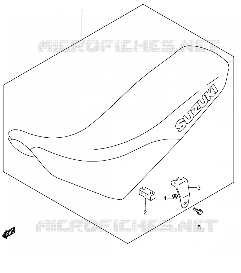 SEAT (MODELE K1) Suzuki MOTO 650 DR 2002  DR650SEK2(E4)