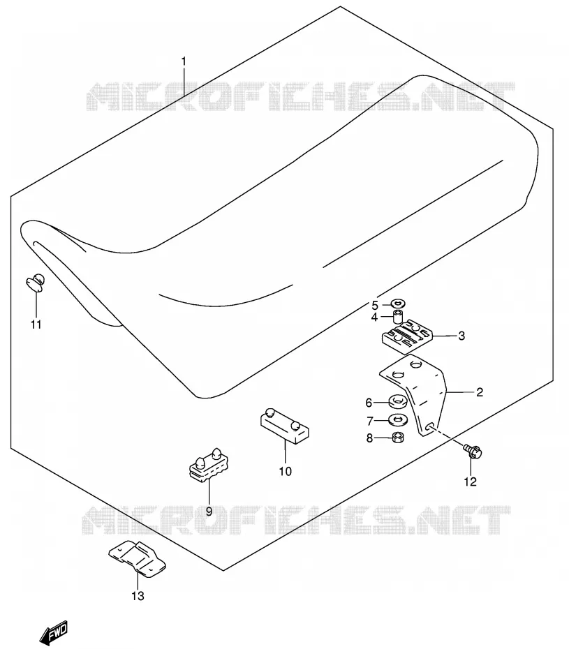 SEAT (MODELE K2/K3/K4 E6,E24) Suzuki MOTO 200 DR 2005  DR200SEK5(E24)