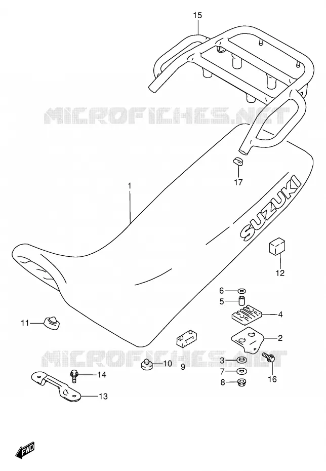 SEAT (MODELE S) Suzuki MOTO 650 DR 1995  DR650REUS(E2)