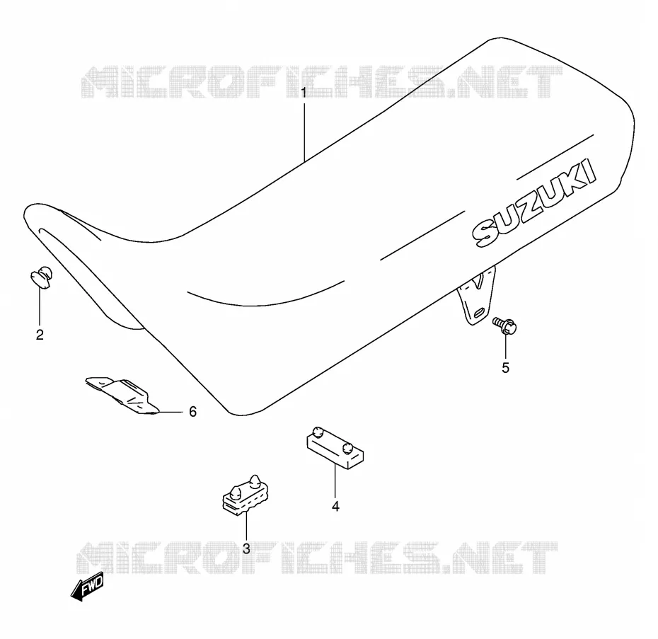 SEAT (MODELE W/X/Y) Suzuki MOTO 125 DR 2000  DR125SEUY(E4)