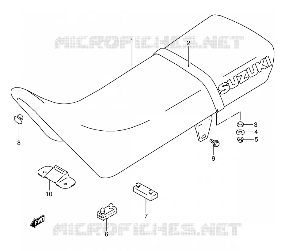 SEAT (MODELE X/Y) Suzuki MOTO 200 DR 1995  DR200SES(E24)