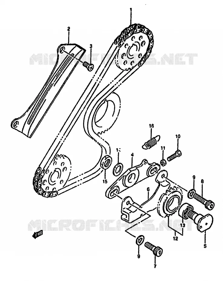 SLINGERKETEN Suzuki MOTO 650 DR 1992  DR650RUN(N/P/R)
