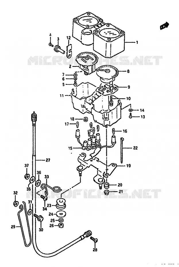 SNELHEIDSMETER (DR350SL/SM/SN/SP/SR) Suzuki MOTO 350 DR 1992  DR350SHN(L/M/N/P/R)
