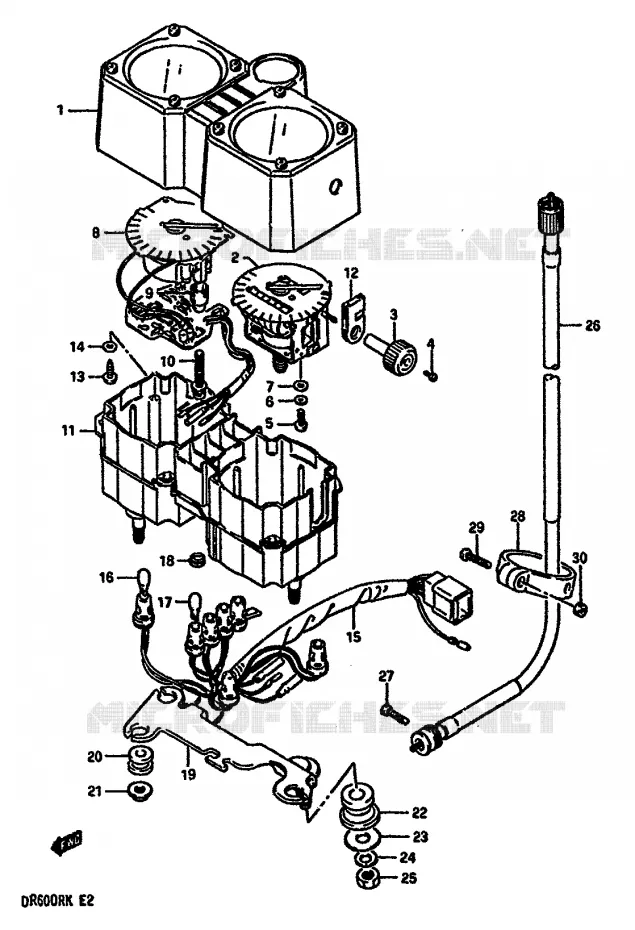 SNELHEIDSMETER (MODELE H/J/K) Suzuki MOTO 600 DR 1986  DR600RG(E2)