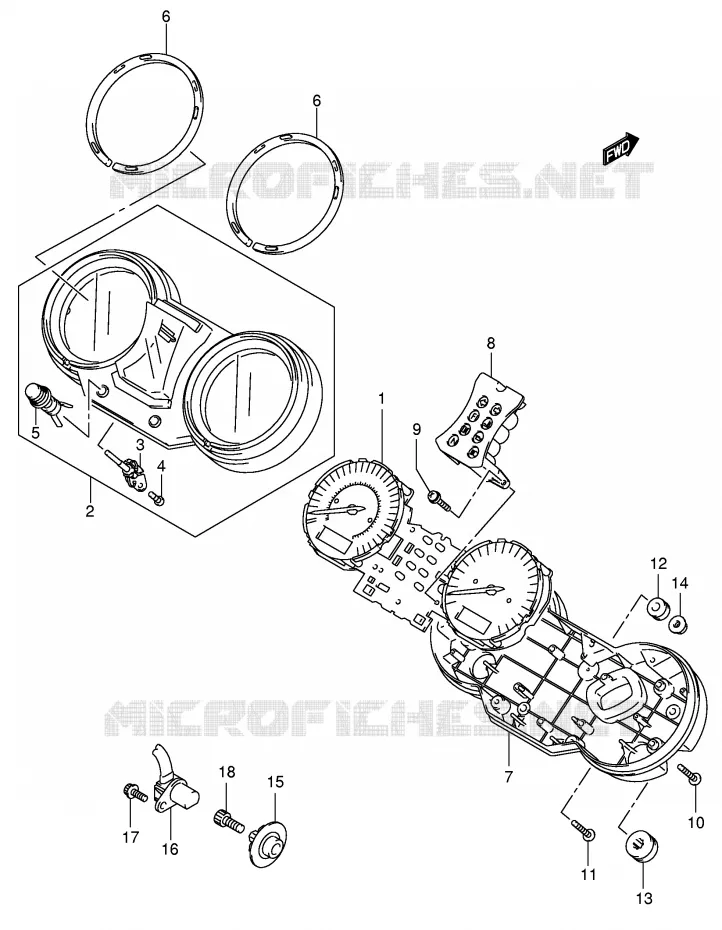 SNELHEIDSMETER (MODELE K2/K3) Suzuki MOTO 1000 V-STROM 2002  DL1000K2(E2)