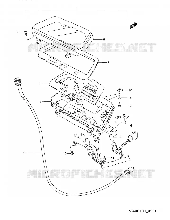 SNELHEIDSMETER (P9,E94) Suzuki SCOOTER 50 AD 1991  AD50WFM(E41)