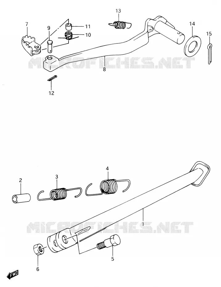STAND - ACHTER REMPEDAAL Suzuki MOTO 650 DR 1990  DR650RSUL(E2)