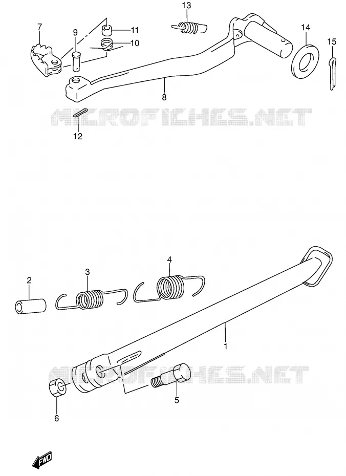 STAND - ACHTER REMPEDAAL Suzuki MOTO 650 DR 1992  DR650RSEN(E4)