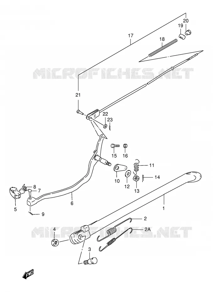 STAND (MODELE R/S/T) Suzuki MOTO 125 DR 1998  DR125SEW/SEUW(E4)