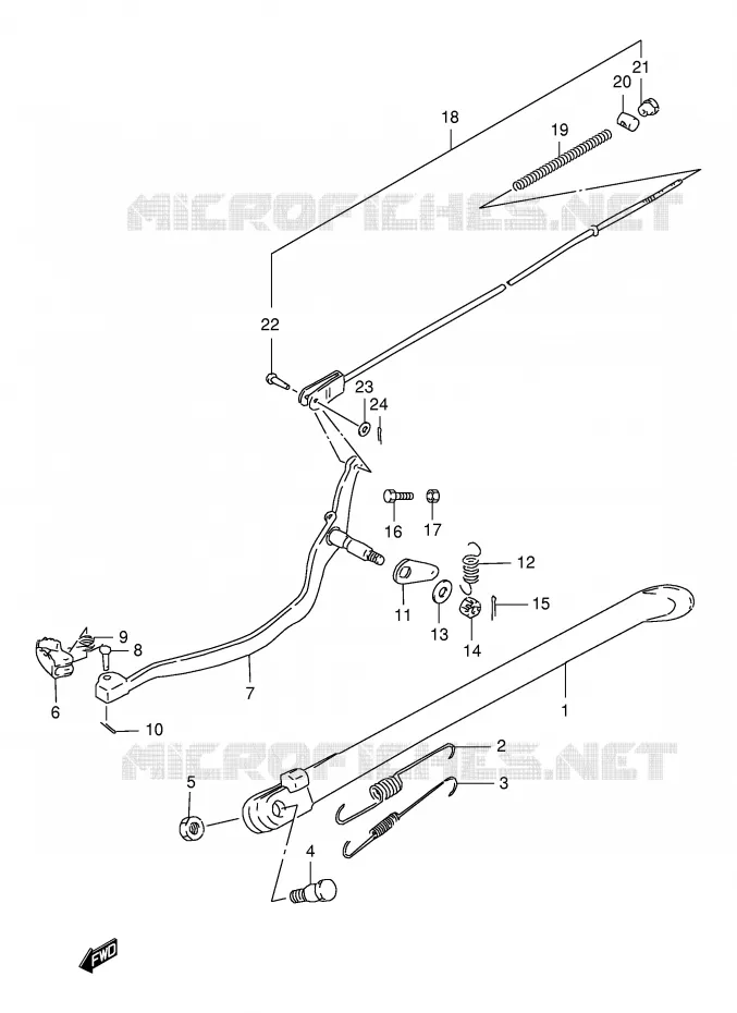 STAND (MODELE V/W/X/Y) Suzuki MOTO 125 DR 1996  DR125SET(E4)