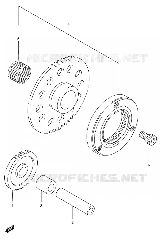 STARTMOTOR CLUTCH Suzuki MOTO 200 DR 2000  DR200SEY(E24)