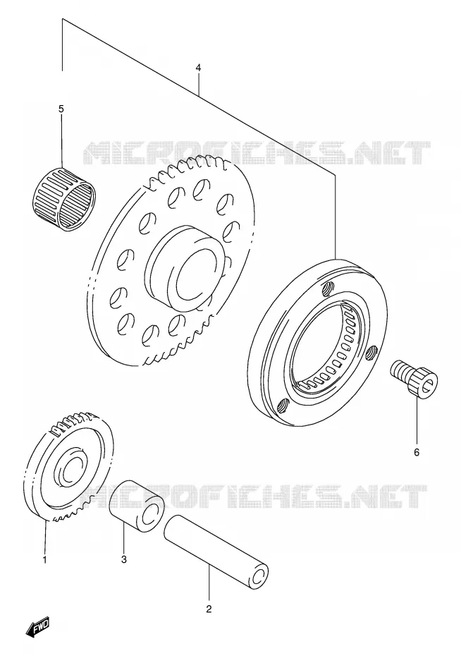 STARTMOTOR CLUTCH Suzuki MOTO 200 DR 2001  DR200SEK1(E24)