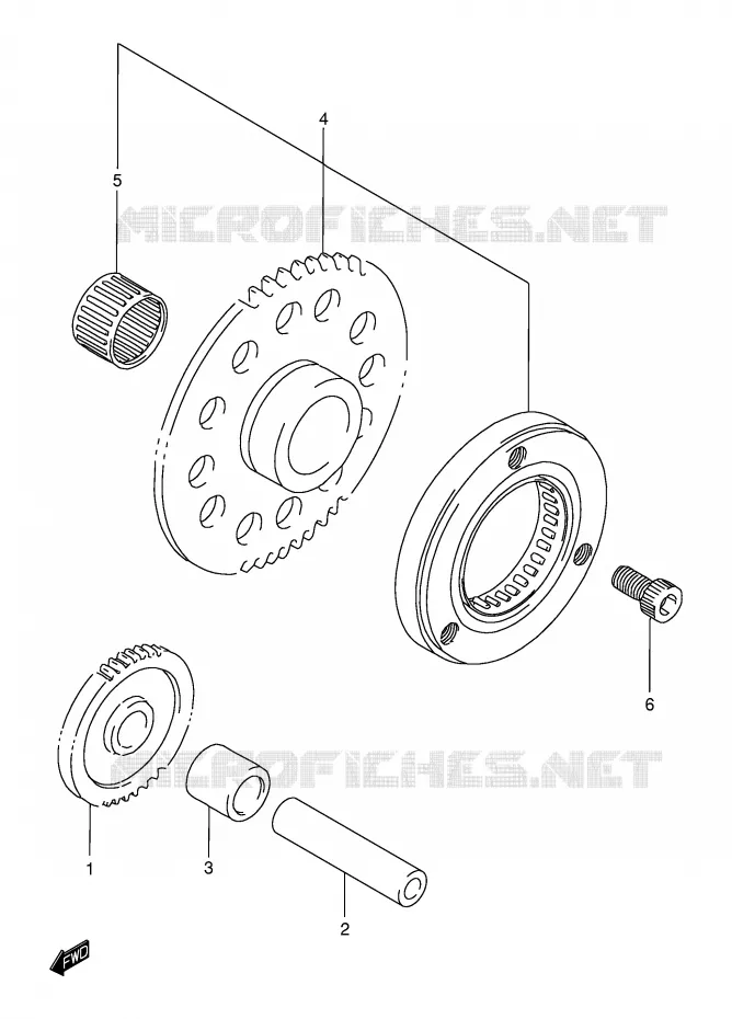 STARTMOTOR CLUTCH Suzuki MOTO 200 DR 2005  DR200SEK5(E3/E28)