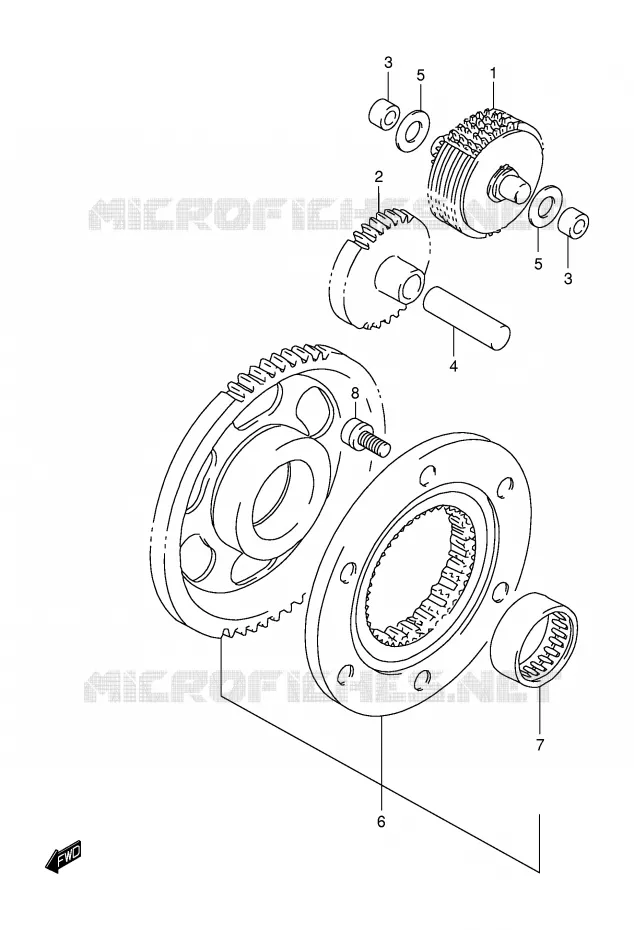 STARTMOTOR CLUTCH Suzuki MOTO 650 DR 2001  DR650SEUK1(E4)