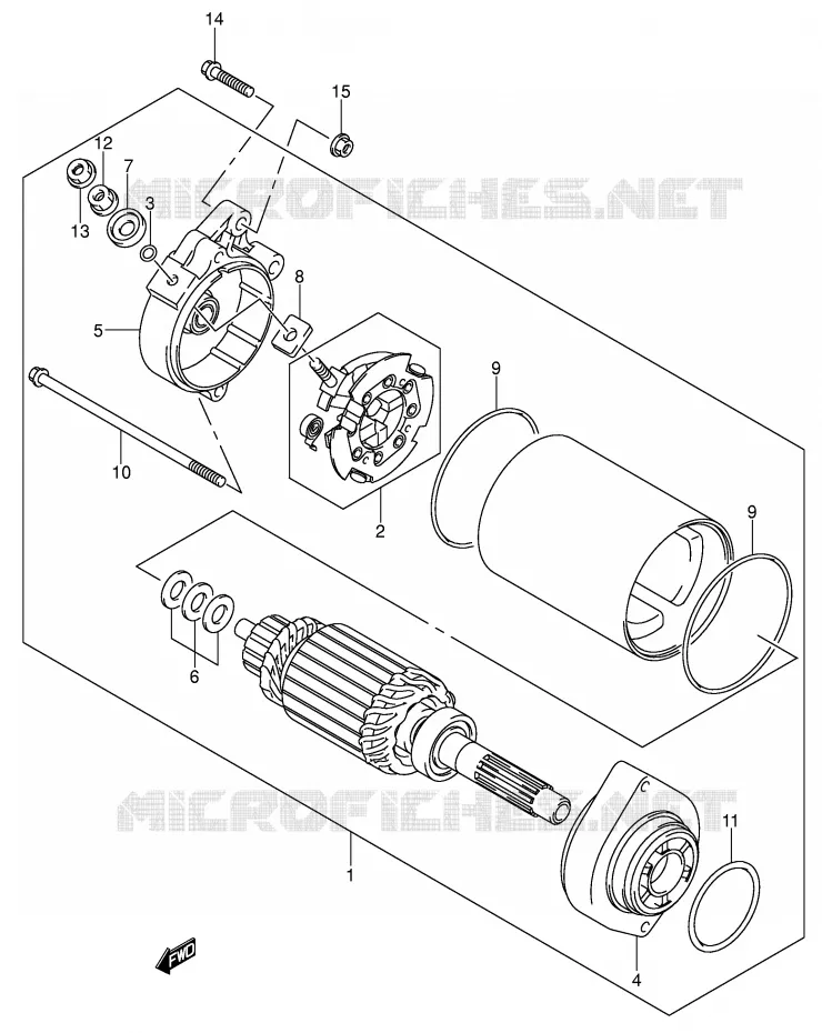 STARTMOTOR Suzuki MOTO 1000 V-STROM 2005  DL1000K5(E2)