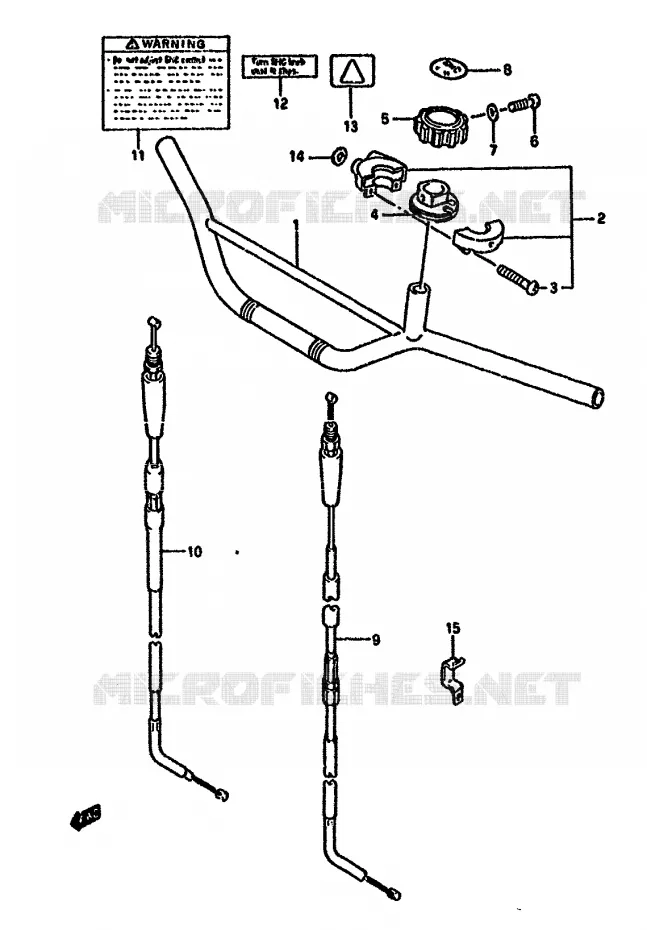 STUUR (DR350SHN/SHP/SHR) Suzuki MOTO 350 DR 1991  DR350SM(L/M/N/P/R)