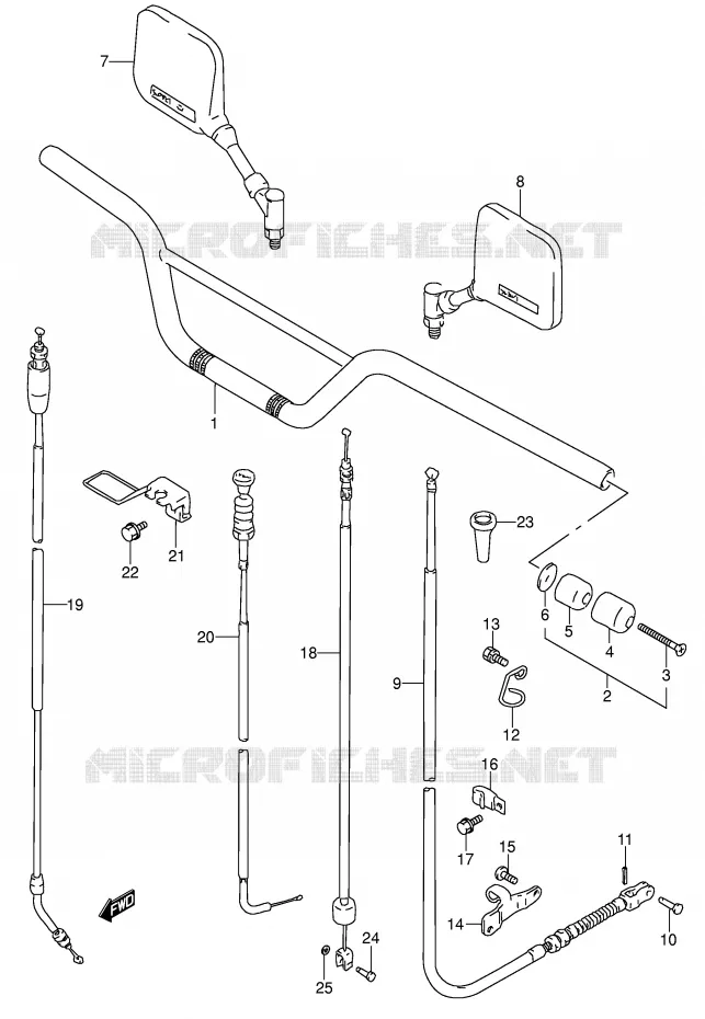 STUUR (MODELE M) Suzuki MOTO 650 DR 1995  DR650RSES(E4)