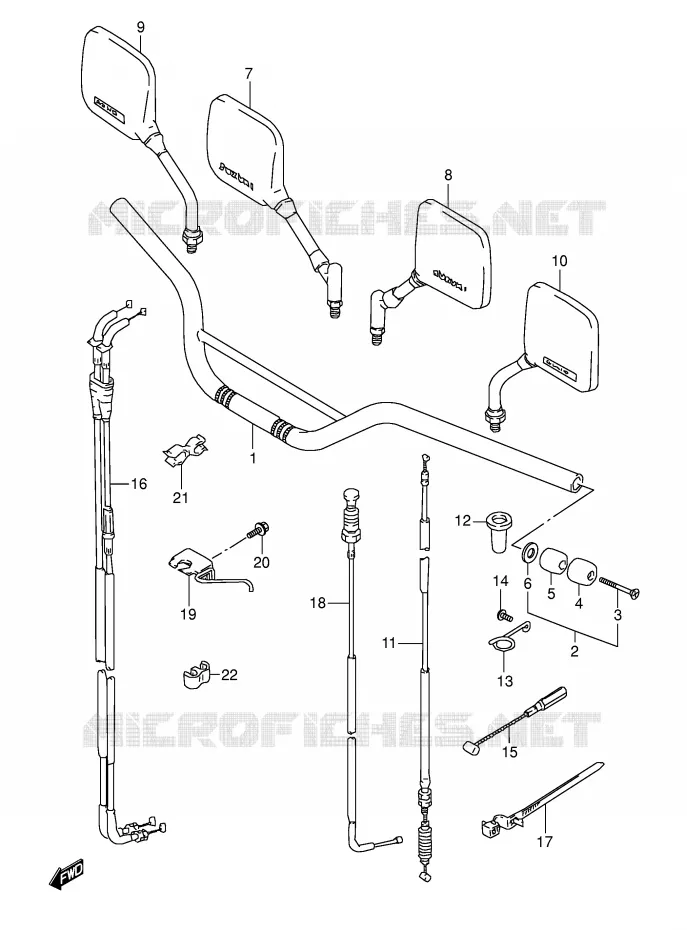 STUUR (MODELE T) Suzuki MOTO 800 DR 1991  DR800SUM(E4)