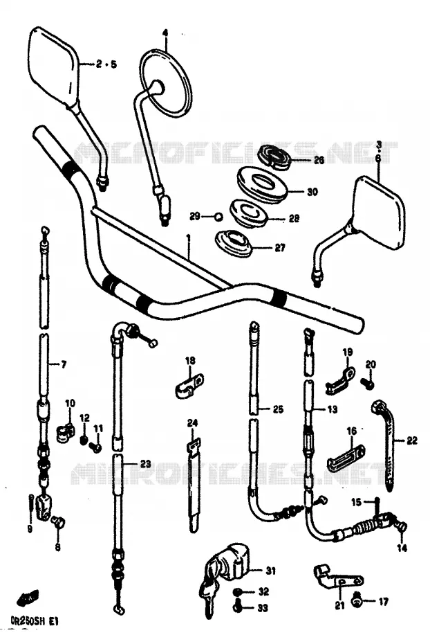 STUUR Suzuki MOTO 250 DR 1984  DR250SE(E/F/G/H)