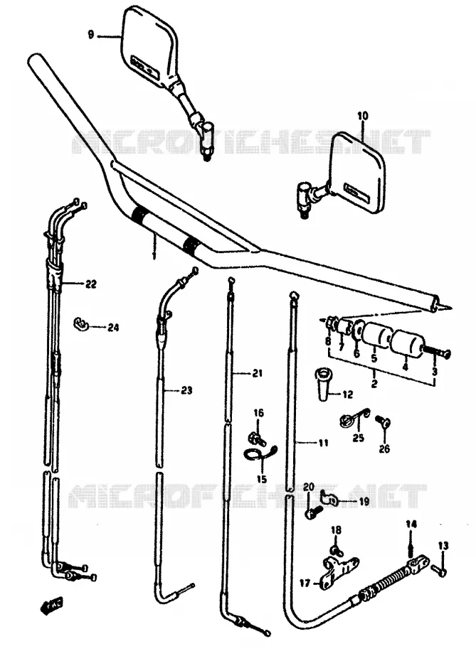 STUUR Suzuki MOTO 650 DR 1993  DR650RP(N/P/R)