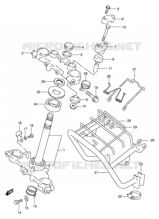 STUURKOLOM Suzuki MOTO 200 DF 1998  DF200EW