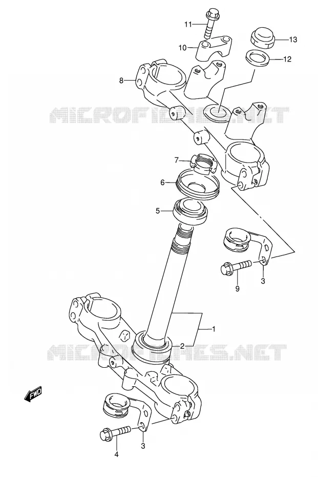 STUURKOLOM Suzuki MOTO 350 DR 1990  DR350L(E3)