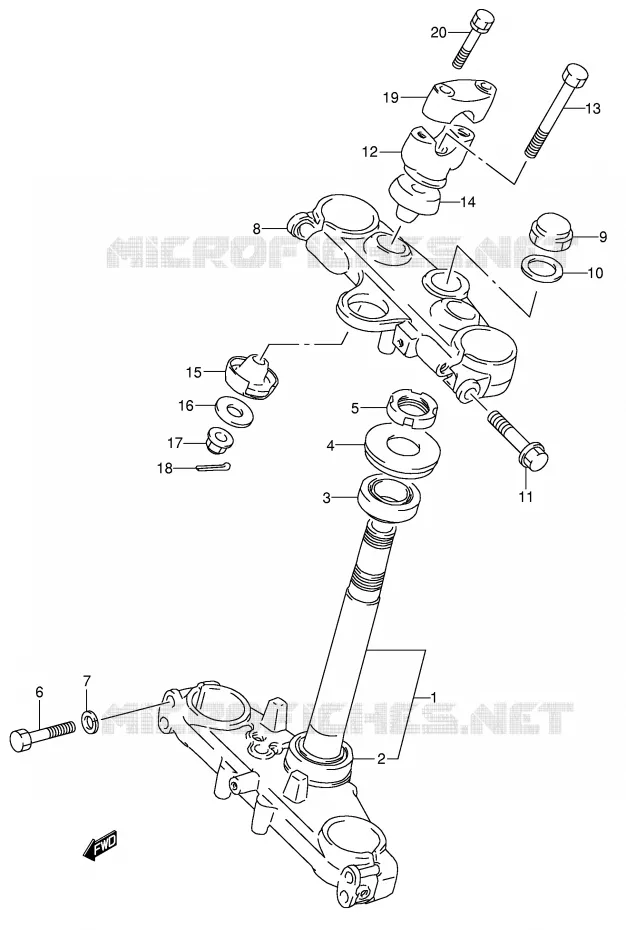 STUURKOLOM Suzuki MOTO 650 DR 1994  DR650RSER(E4)