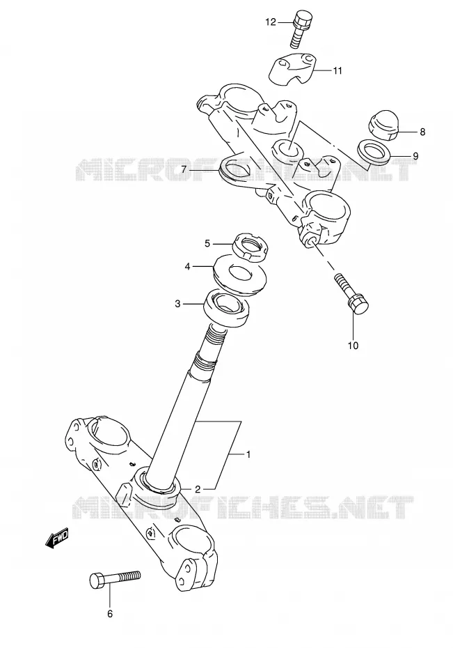 STUURKOLOM Suzuki MOTO 800 DR 1993  DR800SP(E4)