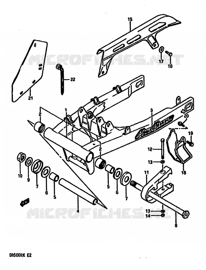SWINGARM (MODELE K) Suzuki MOTO 600 DR 1988  DR600RJ(E2)