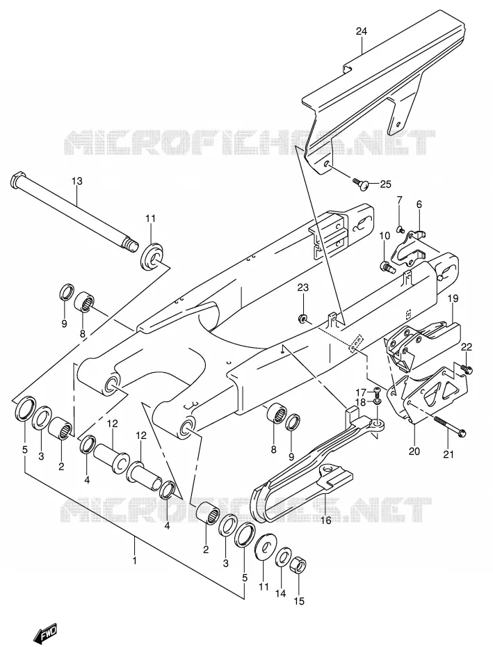 SWINGARM Suzuki MOTO 400 DR-Z 2001  DR-Z400SK1(E2)